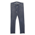 CARHARTT WIP Mens Slim Blue Denim Jeans W32 L32 Zip Pockets Casual Wear