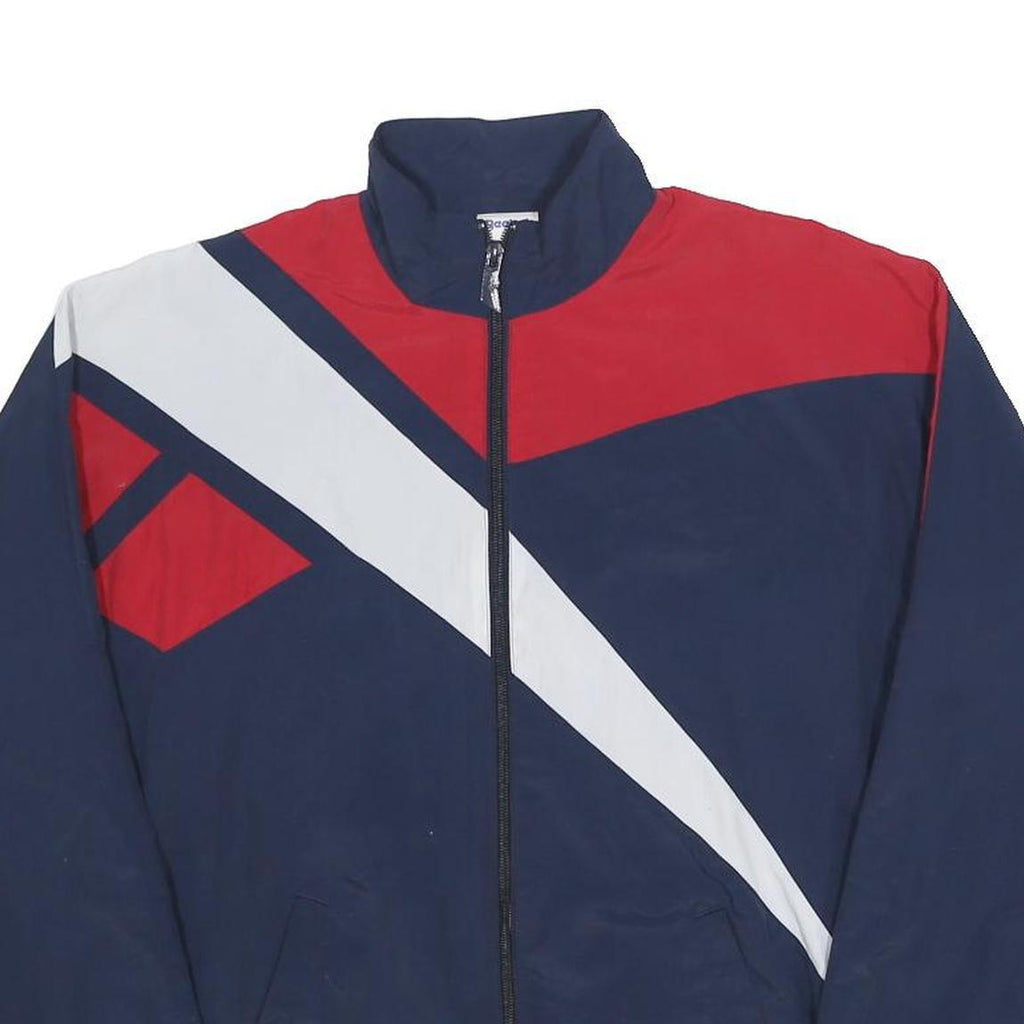 REEBOK Mens Navy & Red Track Jacket XS Polyester Zip Sportswear