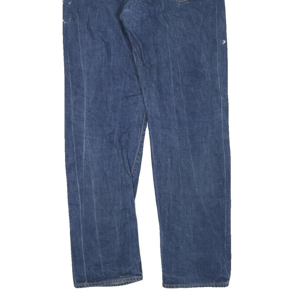 CARHARTT Mens Regular Fit Blue Denim Jeans W34 L32 Classic Zip Closure Workwear