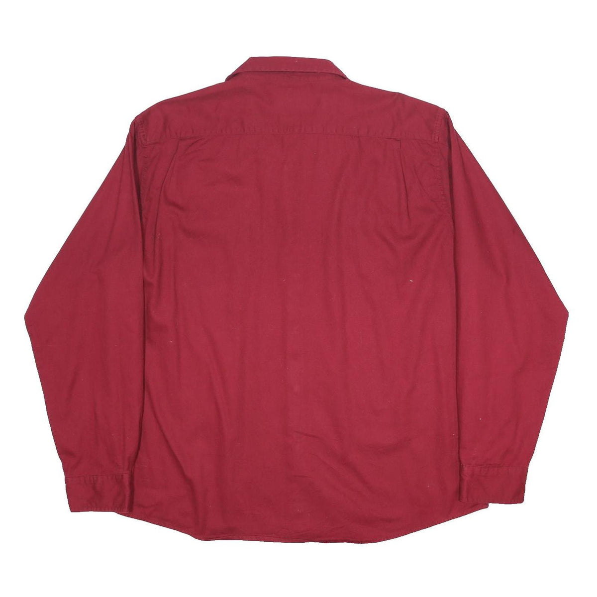WRANGLER Mens Red & Cream Shirt Cotton XL Long Sleeve Button Workwear