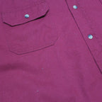 WRANGLER Mens Red & Cream Shirt Cotton XL Long Sleeve Button Workwear
