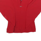 GUESS Womens Red Printed Top Short Sleeve Round Neck S Stylish Elegant