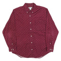 CHEROKEE Mens Maroon Shirt L Cotton Blend Button-Down Pocket Long Sleeve