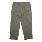 ROTROPF Mens Cotton Regular Fit Green Cargo Trousers W38 L27 Casual Zip Closure