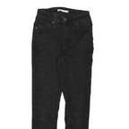 LEVI'S 721 Womens Jeans Black Slim Skinny Denim W24 L27 Classic Style Zip