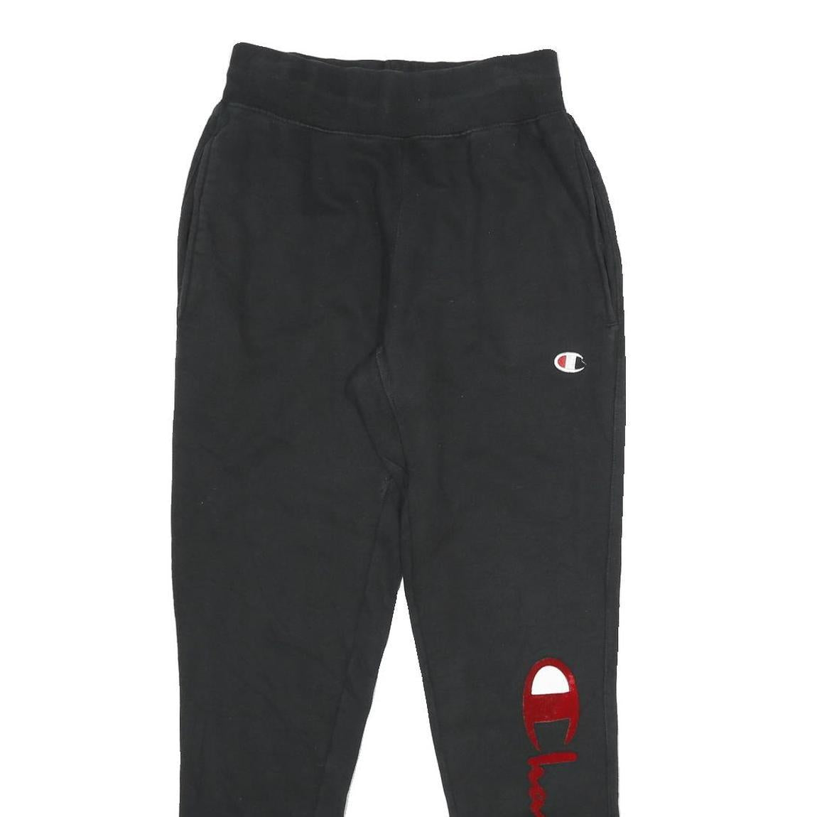 CHAMPION REVERSE WEAVE Mens Joggers Black S W24 L30 Cotton Blend Slim Tapered