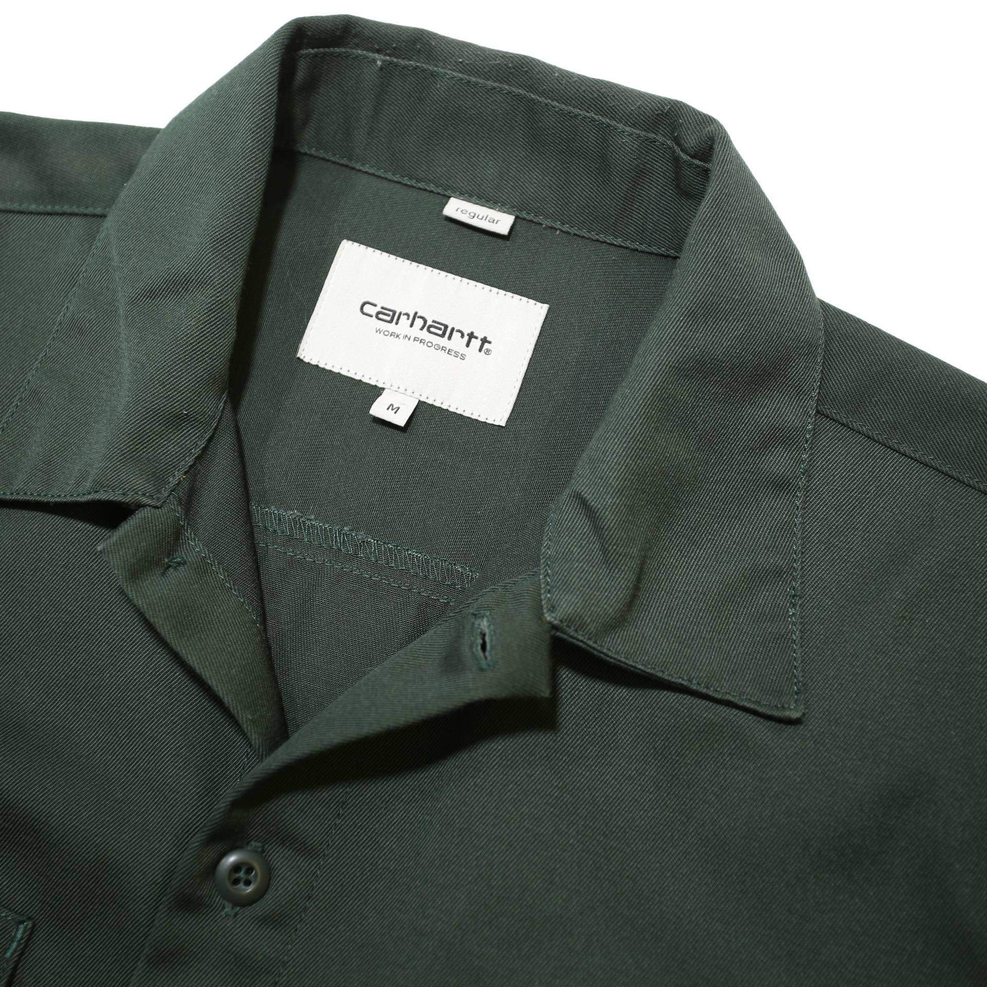 CARHARTT WIP Mens Green Shirt M Cotton Blend Workwear Button Pocket