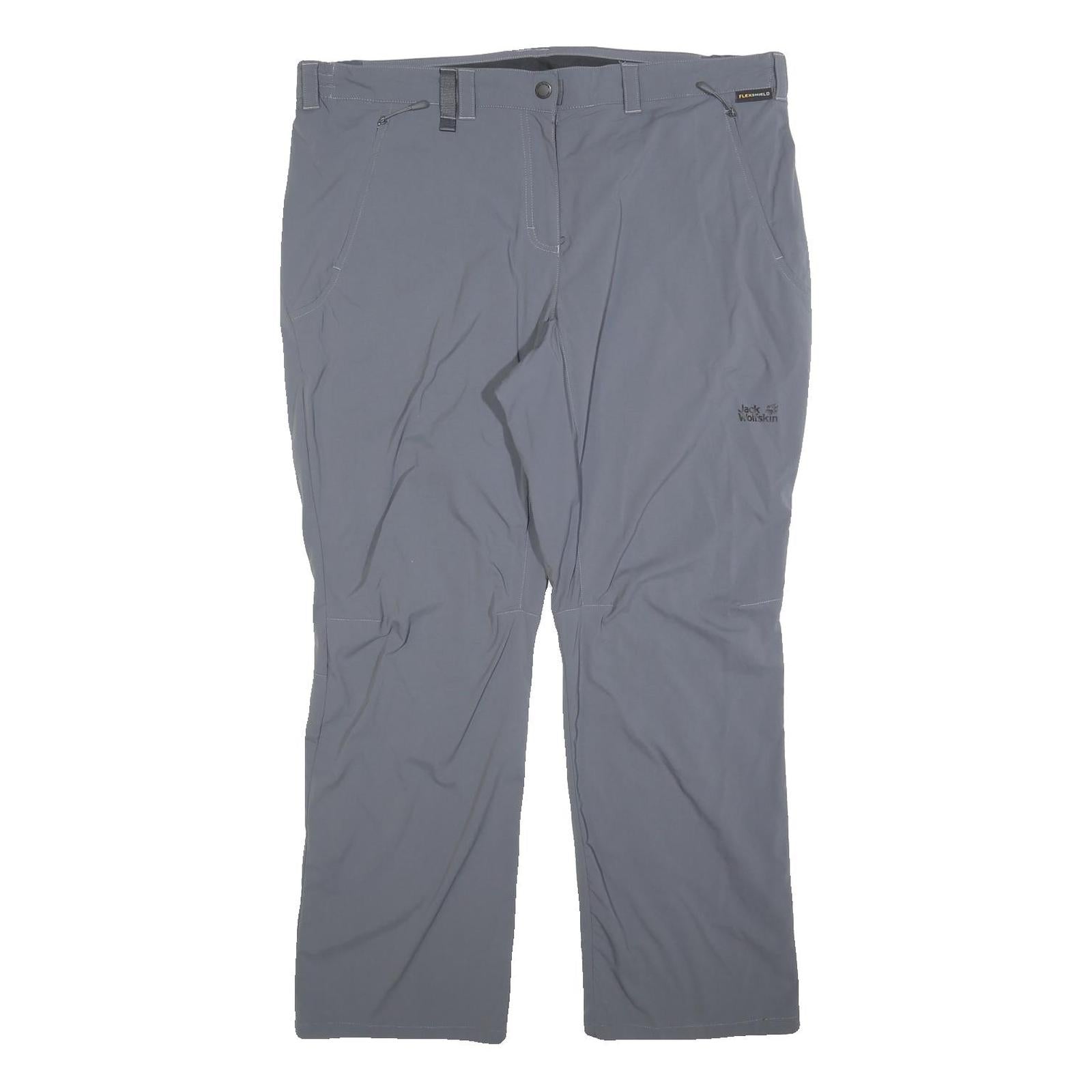 JACK WOLFSKIN Womens Regular Grey Trousers W40 L30 Zip Outdoor Activewear