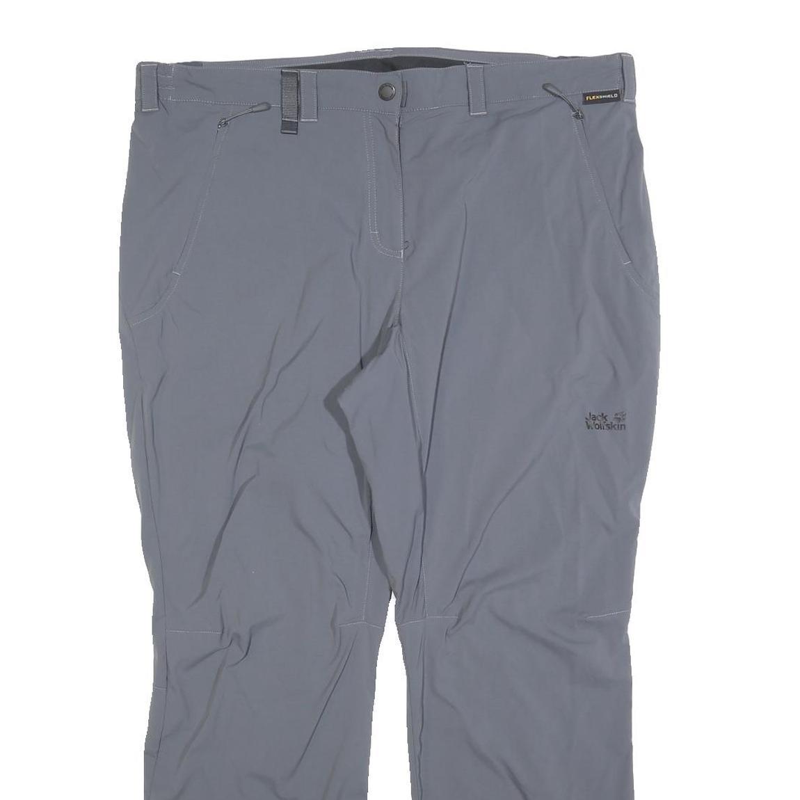 JACK WOLFSKIN Womens Regular Grey Trousers W40 L30 Zip Outdoor Activewear