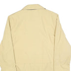 LINEAV Womens Beige Button Cotton Blend Casual Jacket S Plain Lightweight