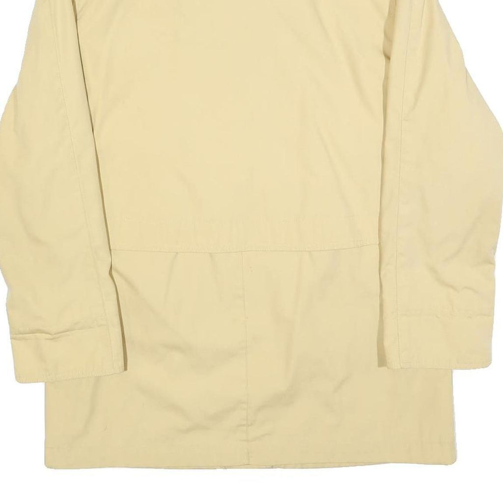 LINEAV Womens Beige Button Cotton Blend Casual Jacket S Plain Lightweight