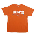 NFL Mens Orange Denver Broncos Graphic T-Shirt L Short Sleeve Crew Neck