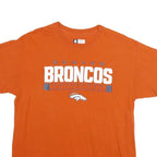 NFL Mens Orange Denver Broncos Graphic T-Shirt L Short Sleeve Crew Neck