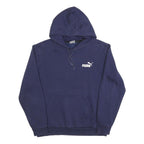 PUMA Mens Navy Hoodie M Cotton Blend Pullover Sports Casual Sweatshirt