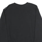 FILA Mens Black Sweatshirt Crew Neck S Cotton Blend Logo Pullover Casual