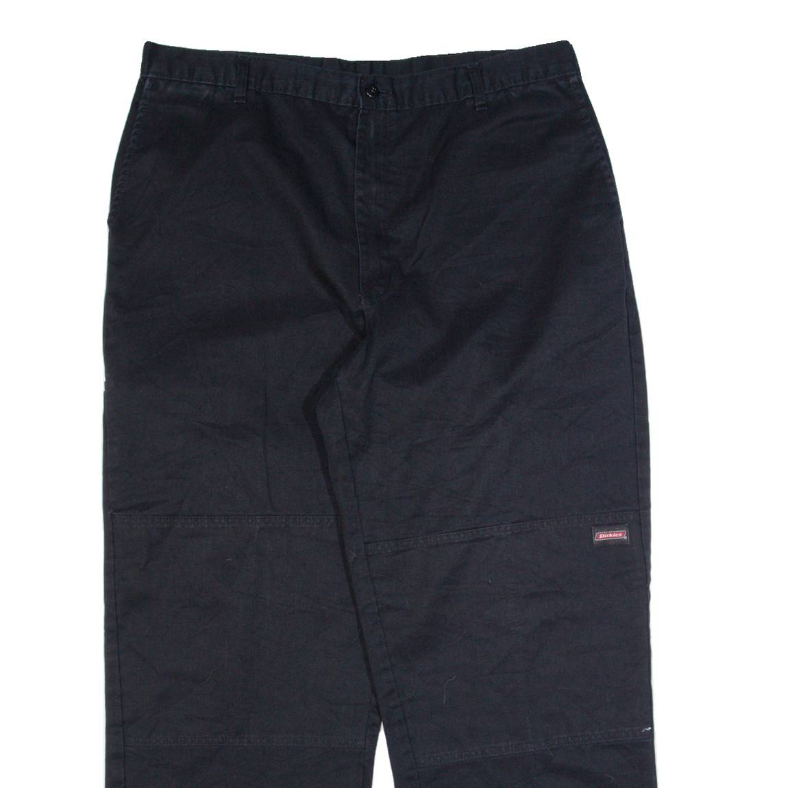 DICKIES Workwear Mens Trousers Black Regular Straight W38 L32
