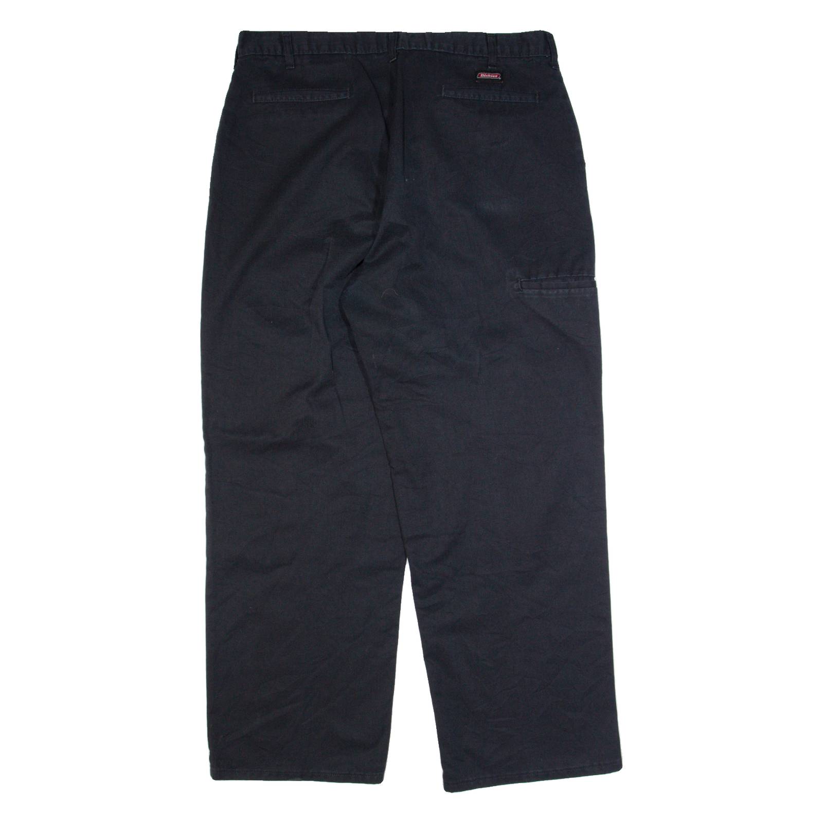 DICKIES Workwear Mens Trousers Black Regular Straight W38 L32