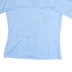 ARROW WEEKENDERS Mens Blue & Navy Casual Shirt M Button Short Sleeve Cotton