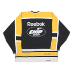 CCM Mens Black & Yellow École Evolutech Graphic T-Shirt XL Long Sleeve V-Neck