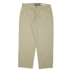 NAUTICA Mens Relaxed Beige Cotton Blend Zip Trousers W38 L32 Casual Classic