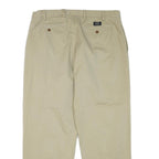 NAUTICA Mens Relaxed Beige Cotton Blend Zip Trousers W38 L32 Casual Classic
