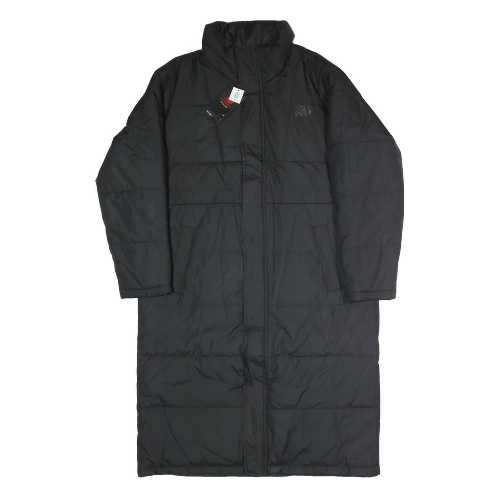 NEW BALANCE Mens Black Tracksuit Jacket L Polyester Plain Long Zip Warm