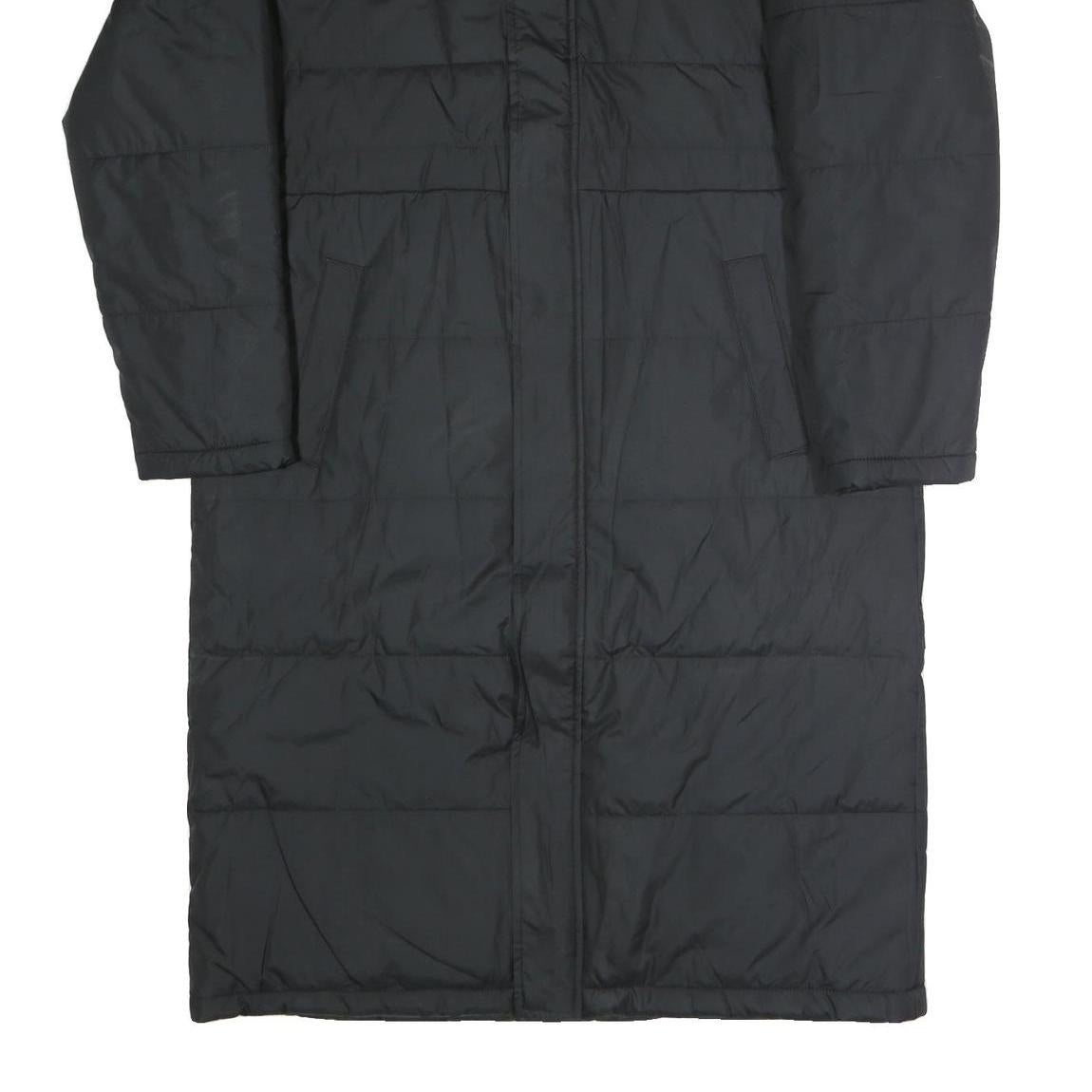 NEW BALANCE Mens Black Tracksuit Jacket L Polyester Plain Long Zip Warm