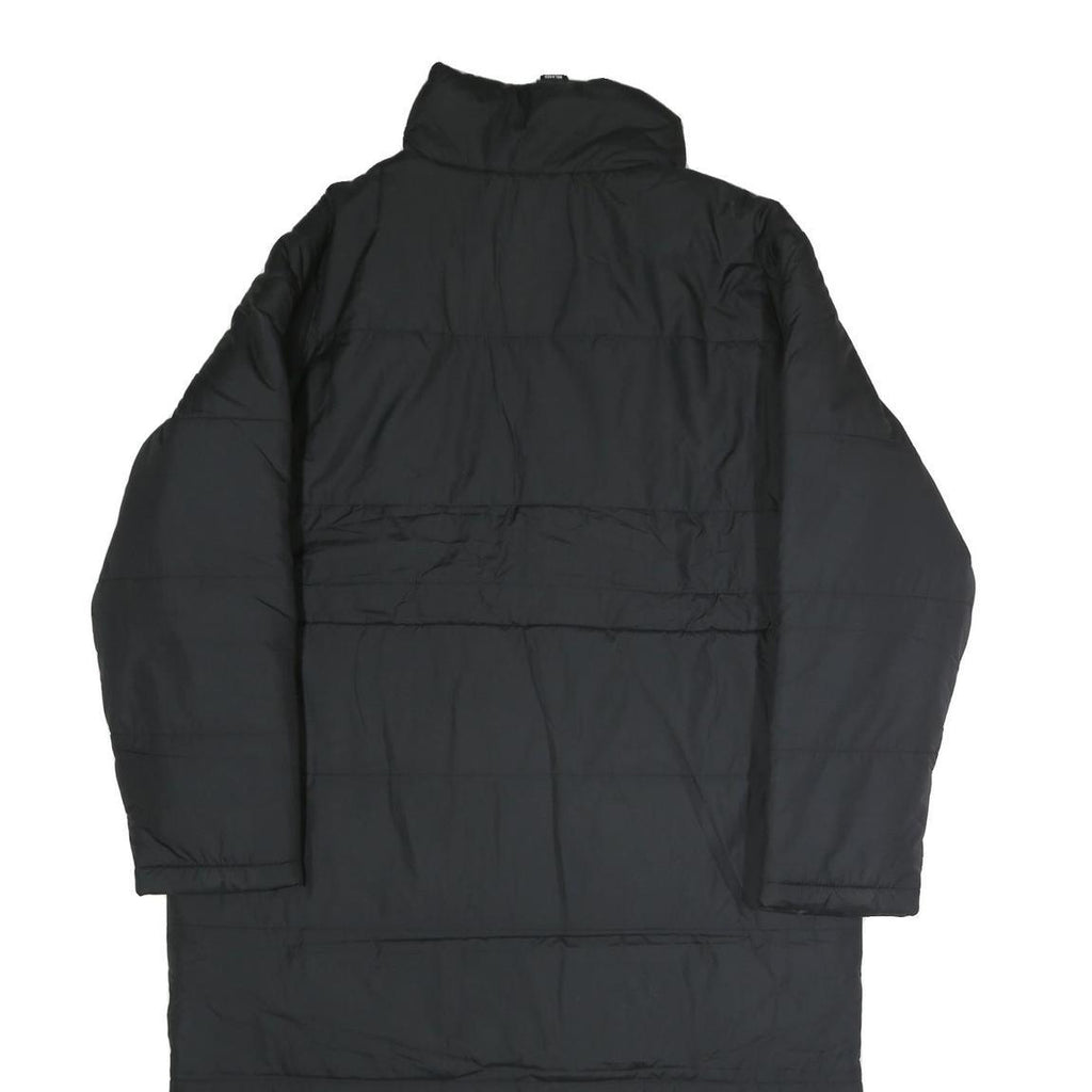 NEW BALANCE Mens Black Tracksuit Jacket L Polyester Plain Long Zip Warm