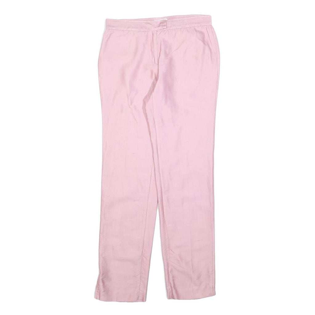 ICEBERG Womens Cotton Pink Slim Trousers W28 L31 Elegant Light Fit