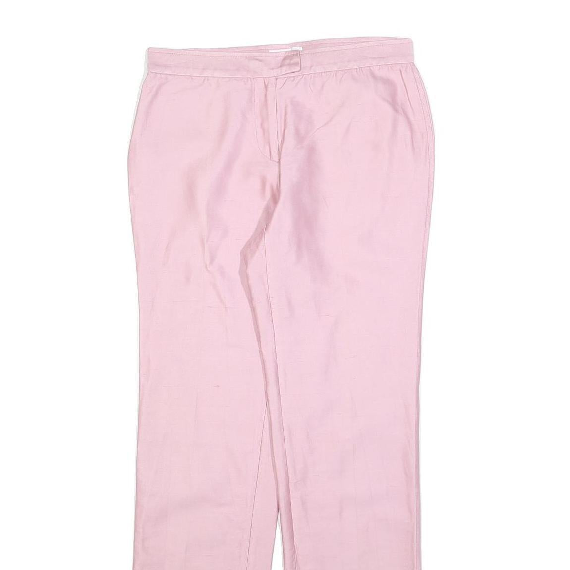 ICEBERG Womens Cotton Pink Slim Trousers W28 L31 Elegant Light Fit