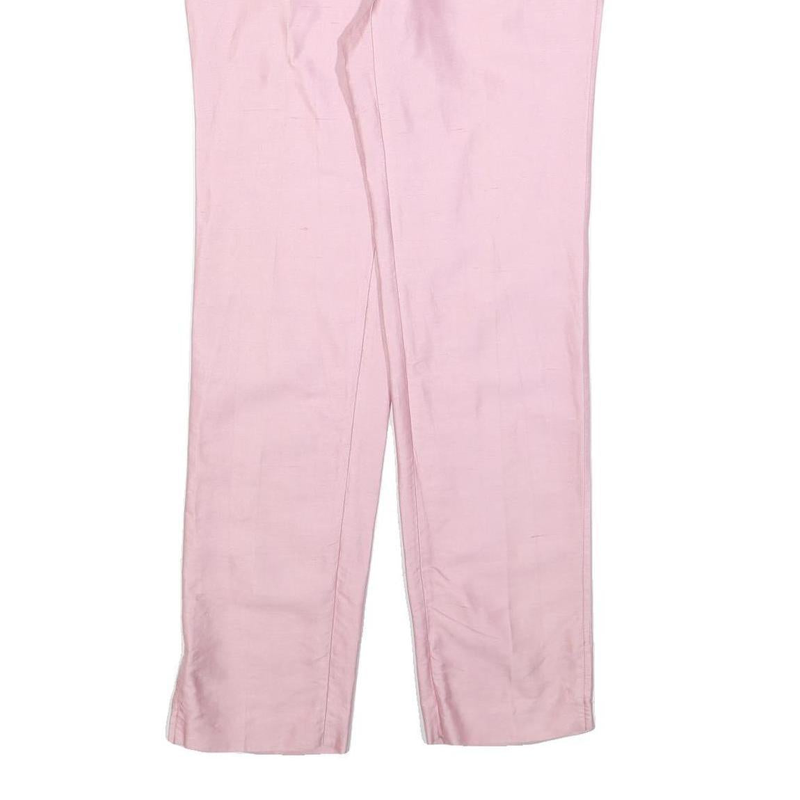 ICEBERG Womens Cotton Pink Slim Trousers W28 L31 Elegant Light Fit