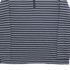 KINGFIELD Mens Blue & White Patterned Cotton Blend Jumper Half Zip Crew Neck M