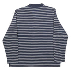 KINGFIELD Mens Blue & White Patterned Cotton Blend Jumper Half Zip Crew Neck M