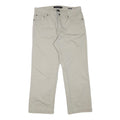 CALVIN KLEIN JEANS Mens Regular Fit Beige Cotton Blend Zip Trousers W33 L28