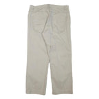 CALVIN KLEIN JEANS Mens Regular Fit Beige Cotton Blend Zip Trousers W33 L28