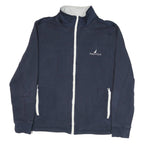 NAUTICA Mens Navy Zip Jacket L Cotton Blend Casual Lightweight Warm