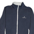 NAUTICA Mens Navy Zip Jacket L Cotton Blend Casual Lightweight Warm
