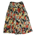 CHAPS Womens Black Floral A-Line Midi Polyester Skirt XL Summer Casual