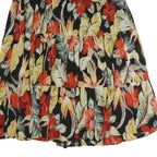 CHAPS Womens Black Floral A-Line Midi Polyester Skirt XL Summer Casual