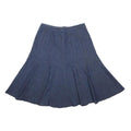 LARRY LEVINE Womens Blue Denim Flare Knee Length Cotton Blend Skirt S Stylish
