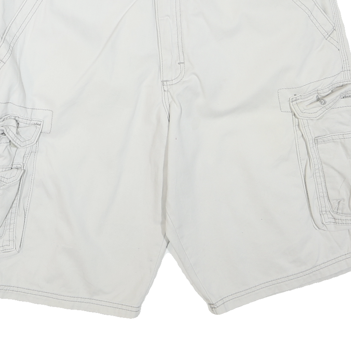 LEE Mens Shorts White Cargo Cotton Blend M W34 Utility Pocket Design