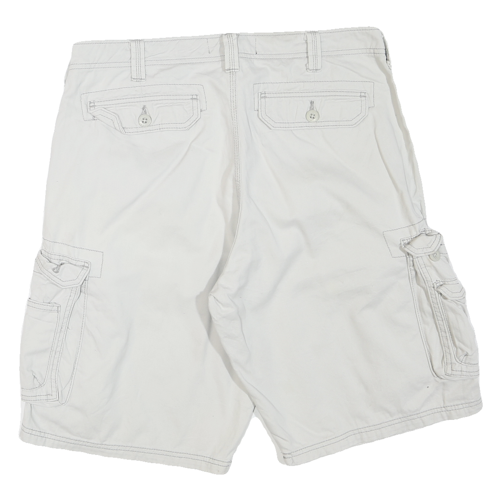 LEE Mens Shorts White Cargo Cotton Blend M W34 Utility Pocket Design