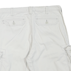 LEE Mens Shorts White Cargo Cotton Blend M W34 Utility Pocket Design