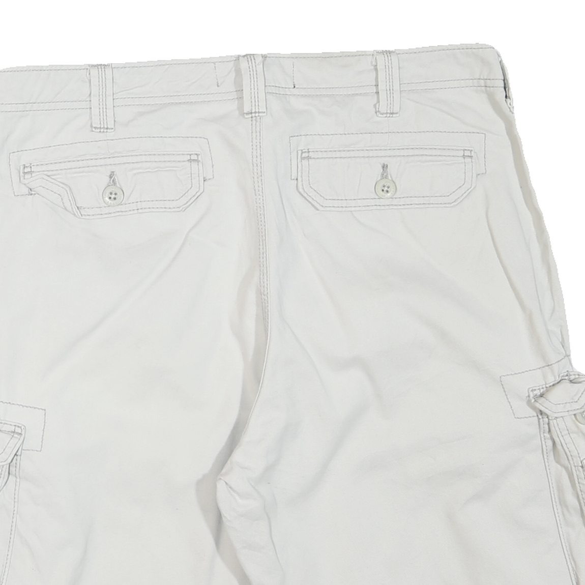 LEE Mens Shorts White Cargo Cotton Blend M W34 Utility Pocket Design