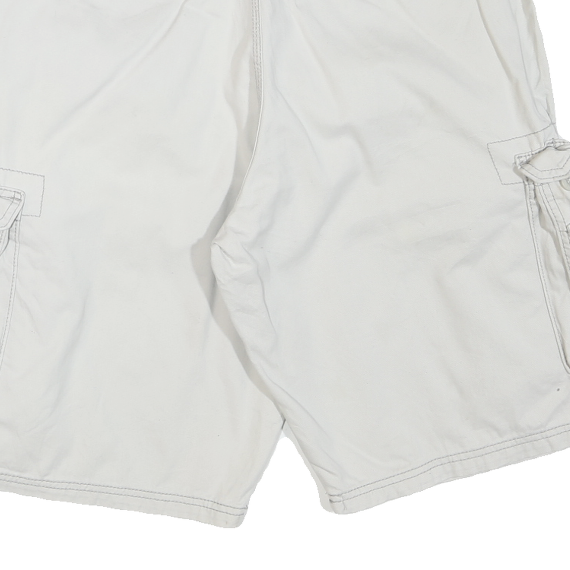 LEE Mens Shorts White Cargo Cotton Blend M W34 Utility Pocket Design