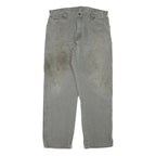 DICKIES Mens Cotton Blend Grey Regular Fit Straight Leg Trousers W36 L31