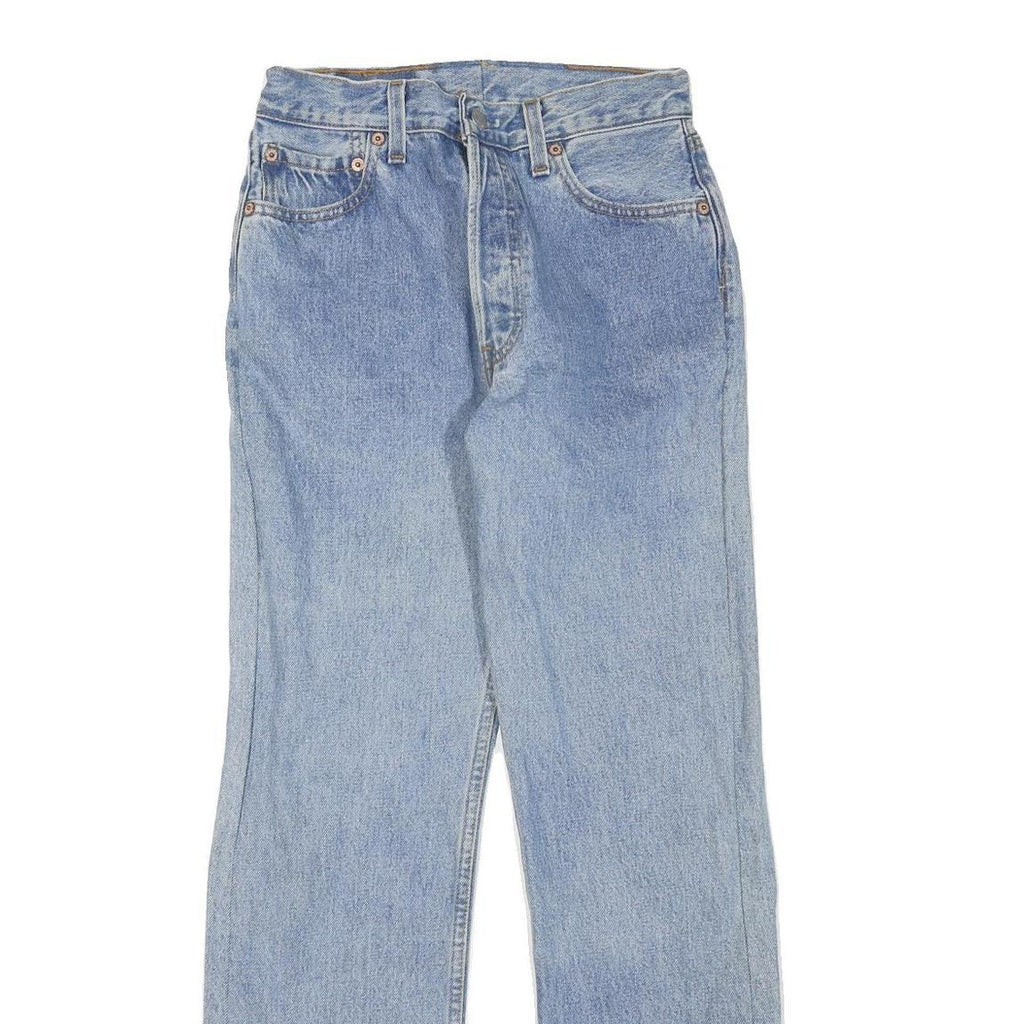 LEVI'S Womens Regular Fit Blue Denim Jeans W26 L28 Button Closure Classic Style