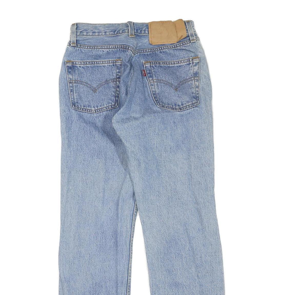 LEVI'S Womens Regular Fit Blue Denim Jeans W26 L28 Button Closure Classic Style