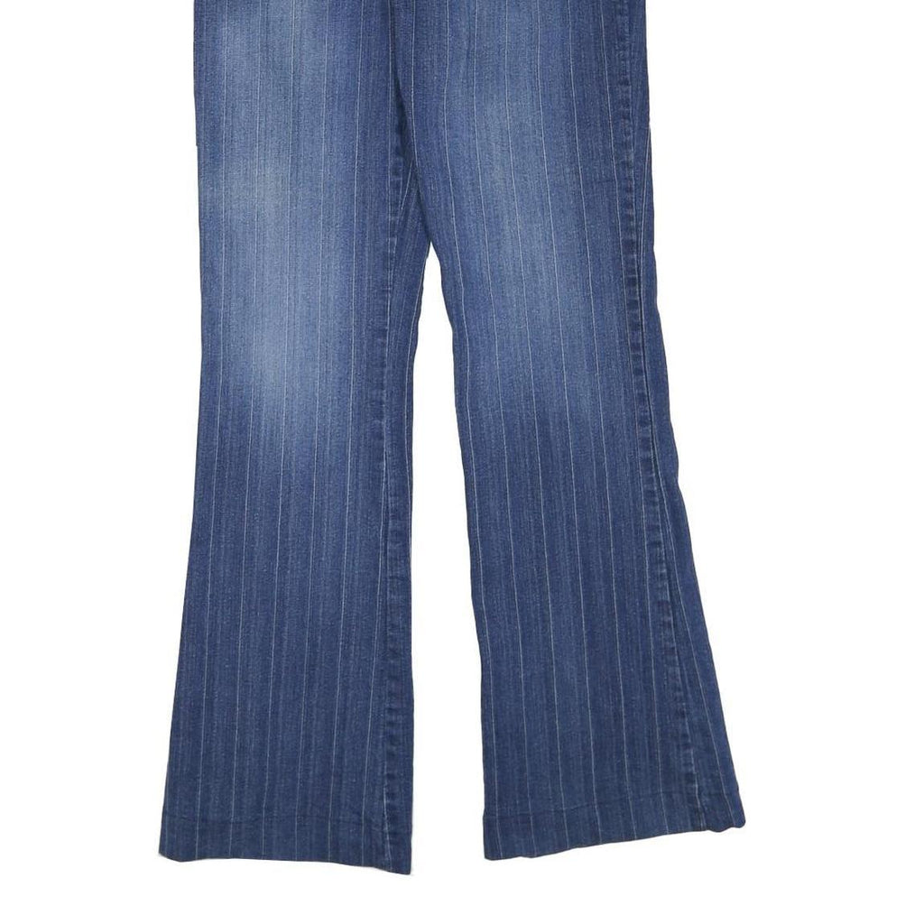 CHRISTOPHER J. Womens Jeans Blue Regular Flared Denim Light W28 L32 Classic Fit