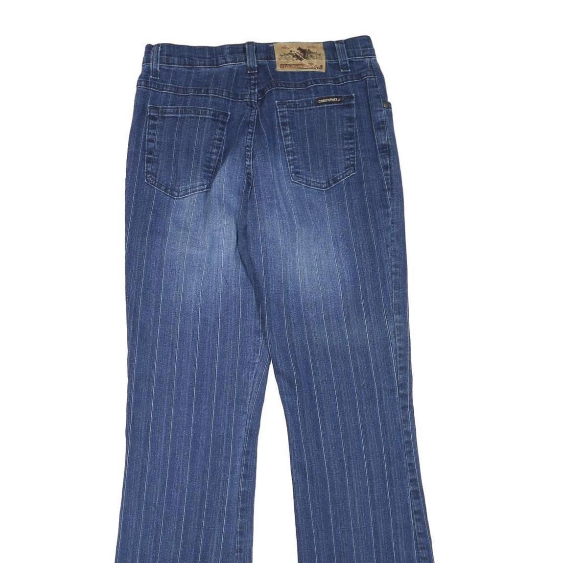 CHRISTOPHER J. Womens Jeans Blue Regular Flared Denim Light W28 L32 Classic Fit